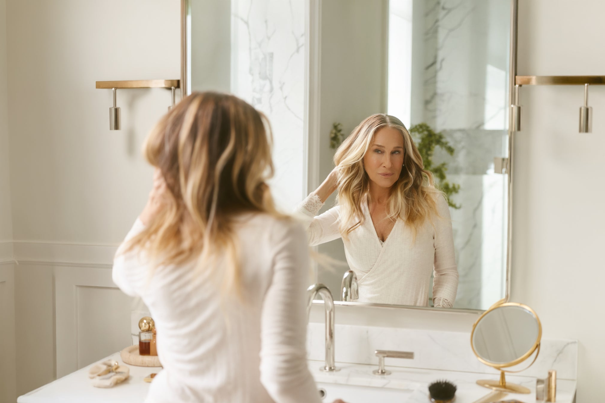 Sarah Jessica Parker in her bathroom
