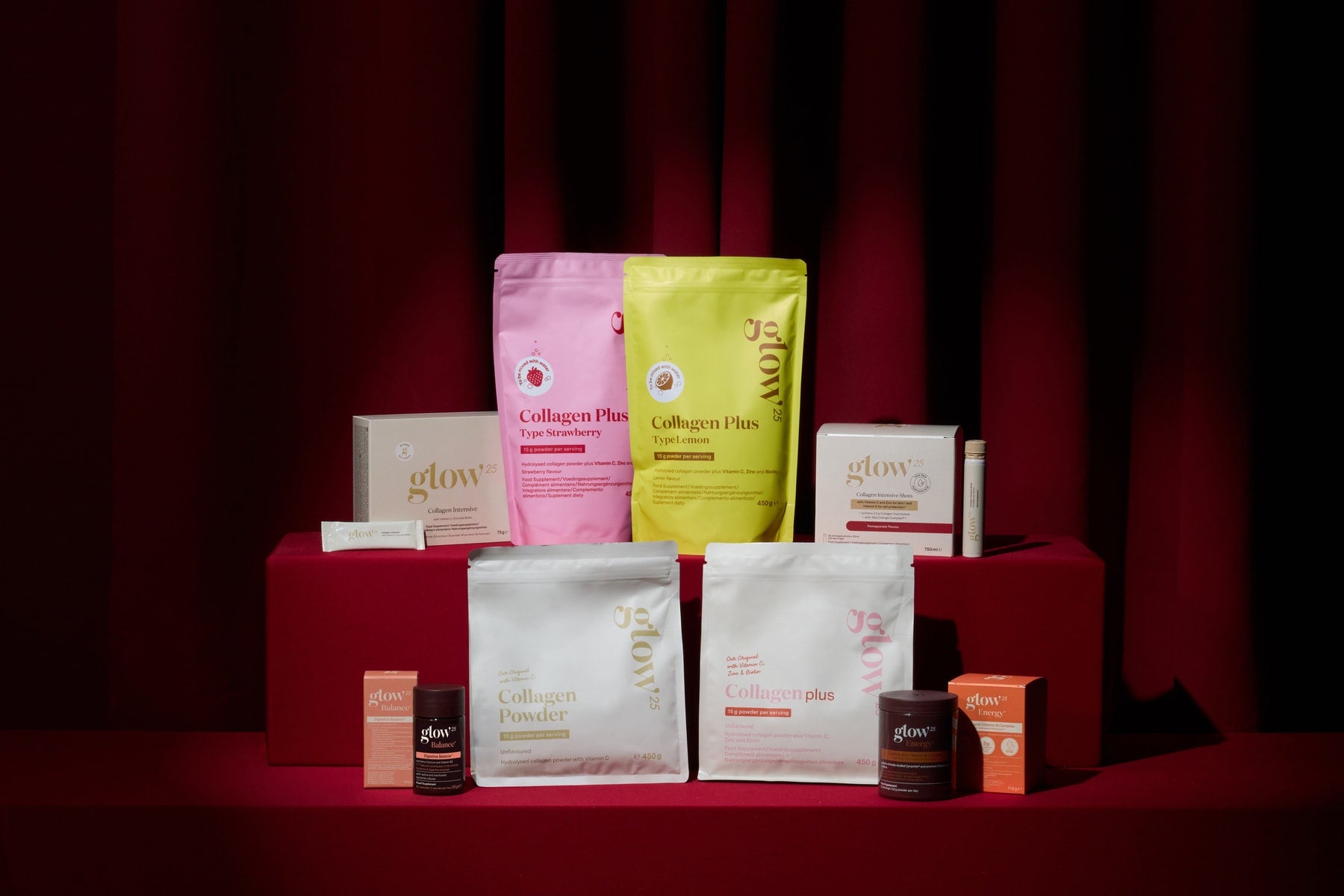 Colágeno Glow25: Intensivo, Plus y Original
