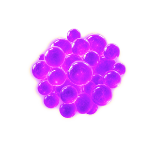 Les vitamines B sous forme d'un essaim de sphères violettes