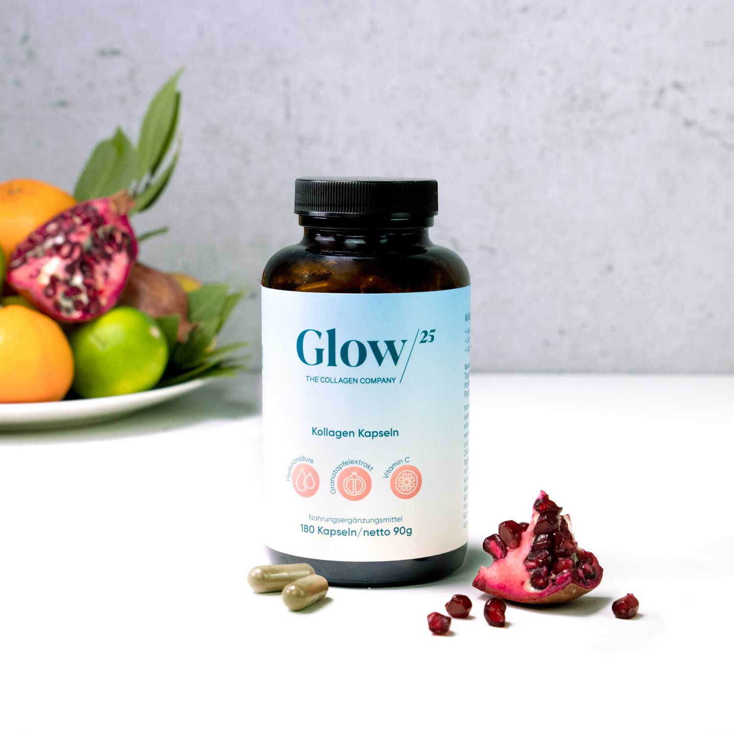 Glow collagen capsules and powder