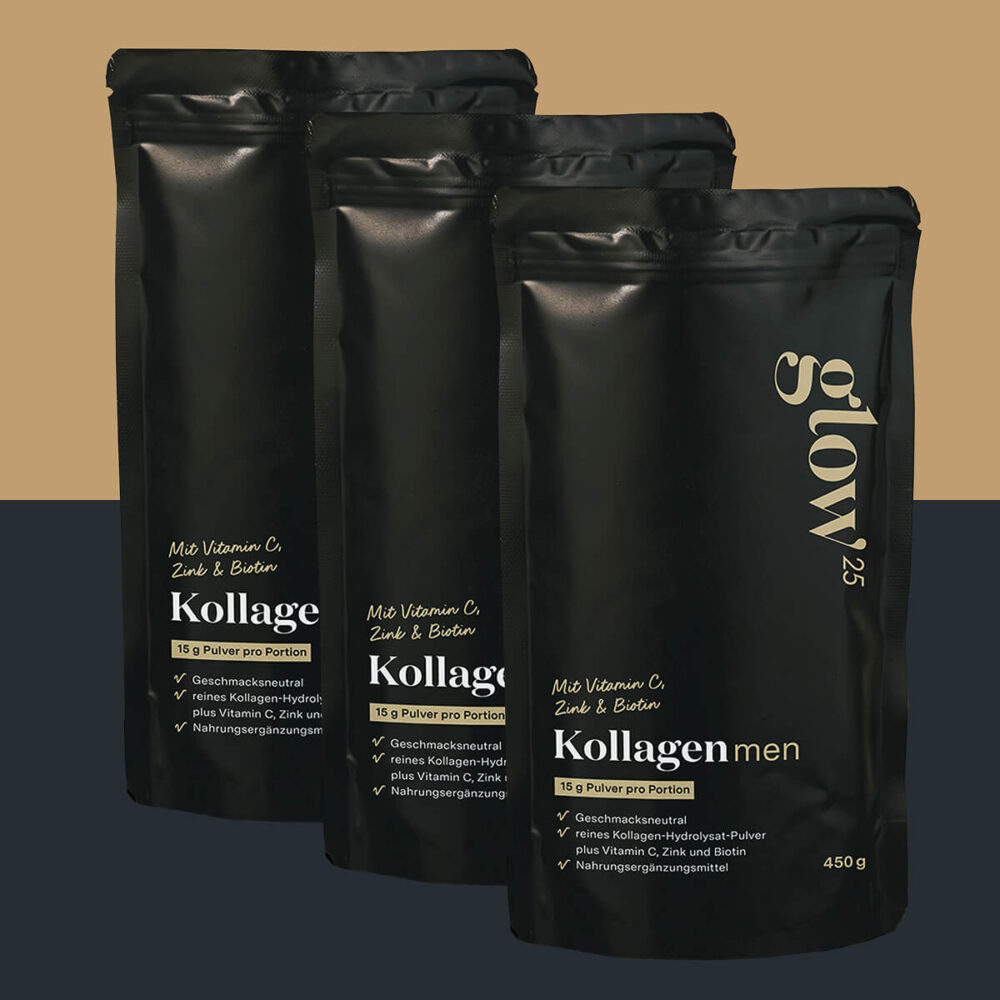 Glow25 Kollagen Plus for Men - 3 Monats Kur