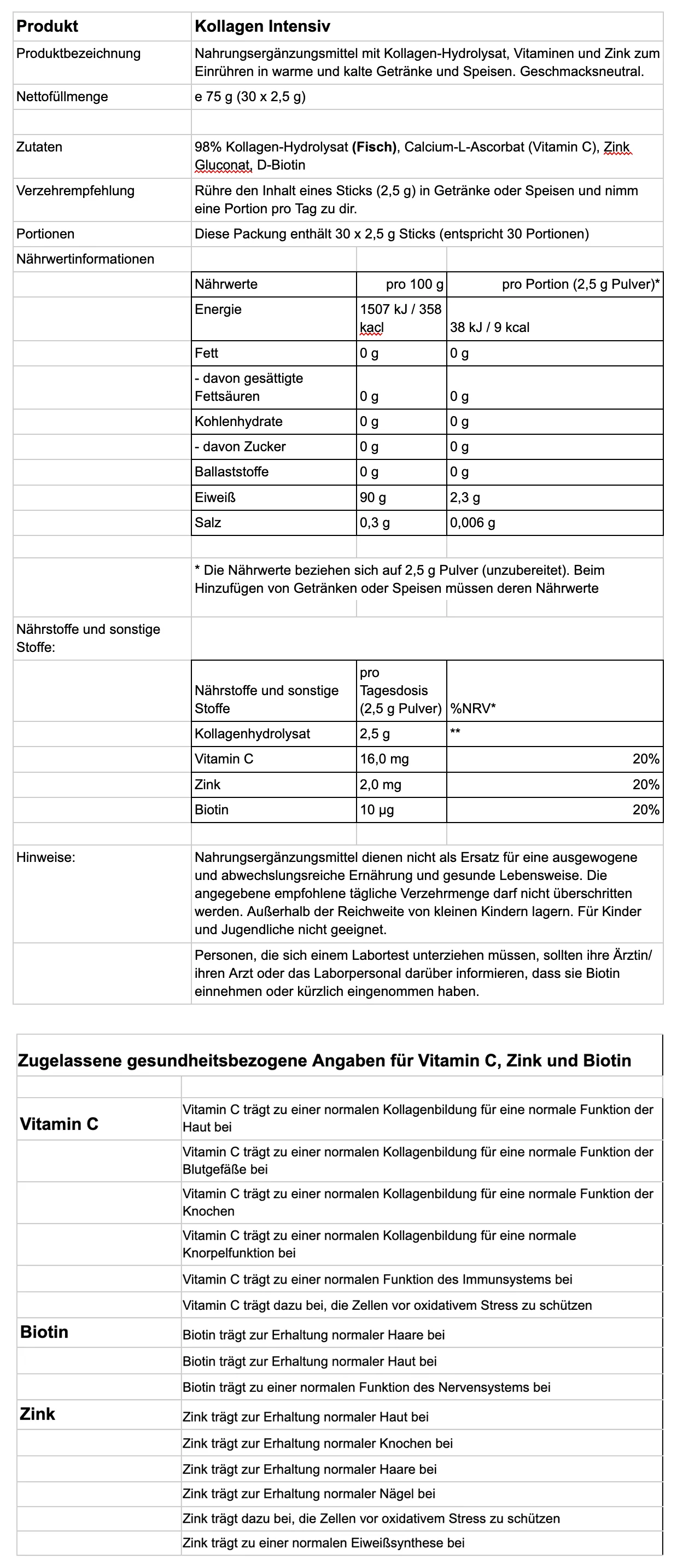 Glow25 Kollagen Intensiv 25